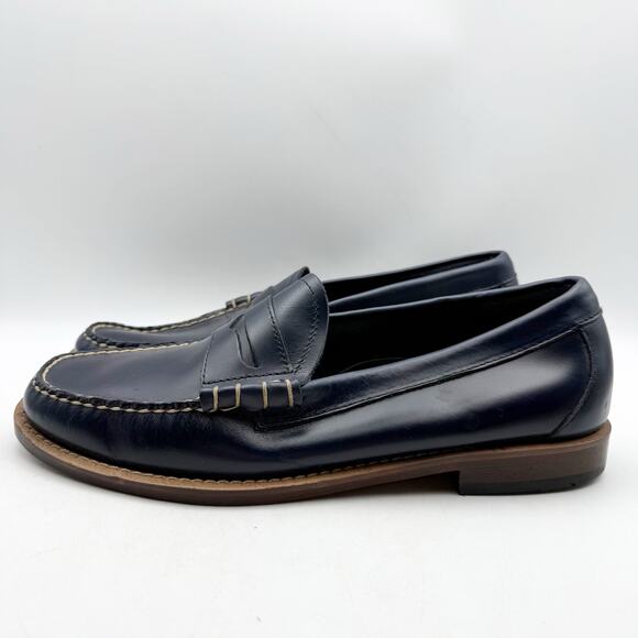 RE/DONE + GH Bass + Weejuns Mens Larson Loafer US 10 D Navy Leather Pull On NWOB main image 12